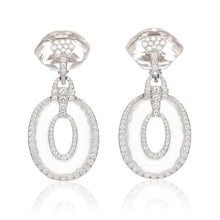 DAVID WEBB Rock Crystal and Diamond Earrings