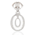 DAVID WEBB Rock Crystal and Diamond Earrings