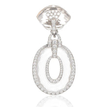 DAVID WEBB Rock Crystal and Diamond Earrings