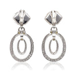 DAVID WEBB Rock Crystal and Diamond Earrings