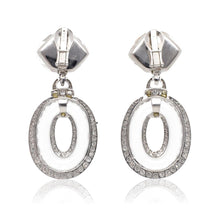 DAVID WEBB Rock Crystal and Diamond Earrings