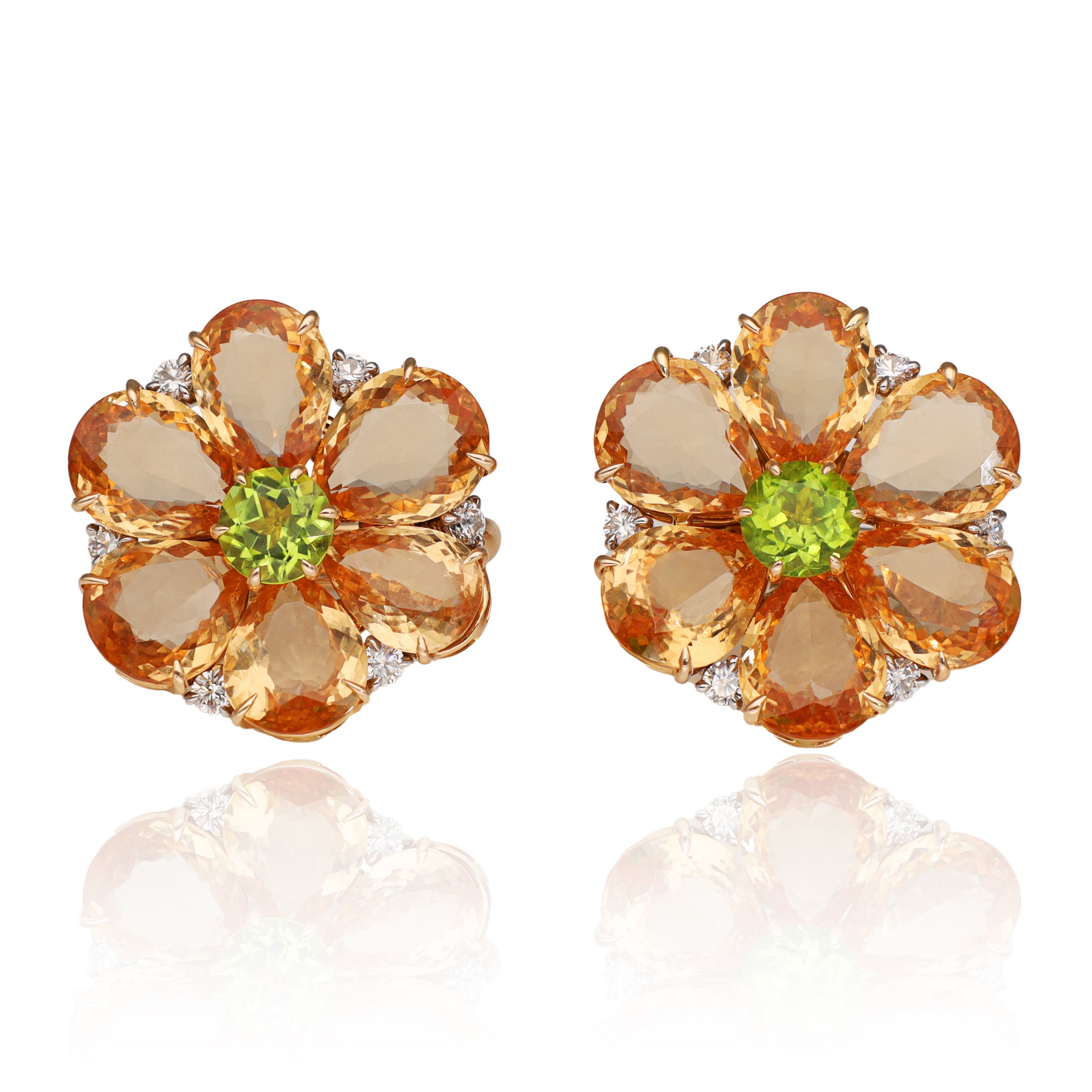 BULGARI Sapphire Flower Earrings