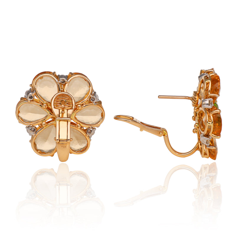 BULGARI Sapphire Flower Earrings