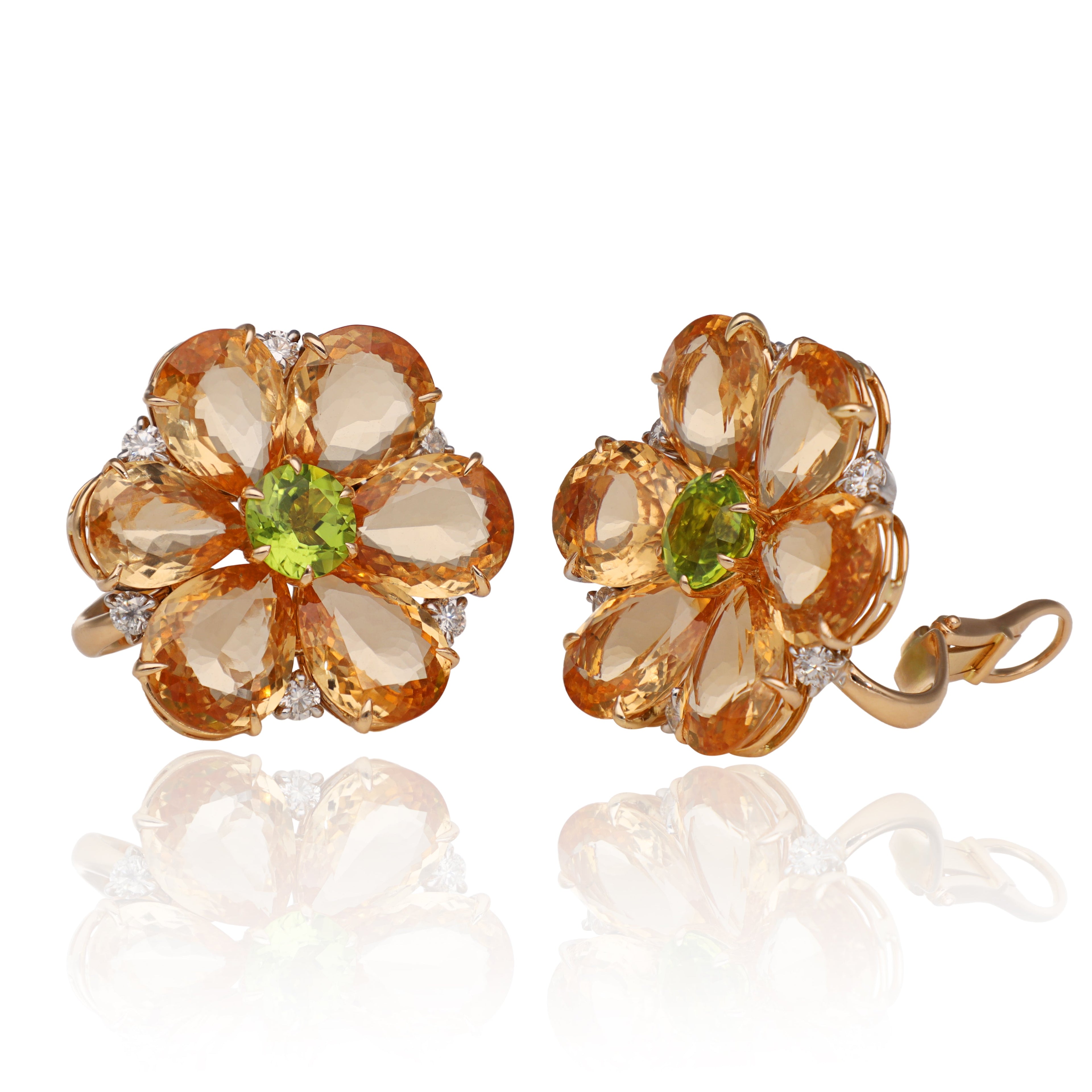 BULGARI Sapphire Flower Earrings