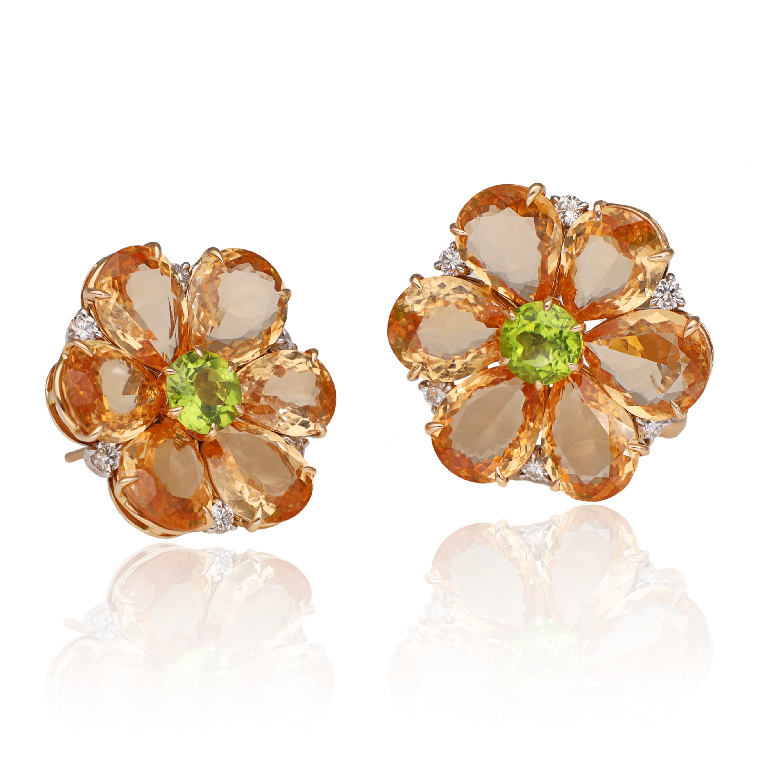 BULGARI Sapphire Flower Earrings