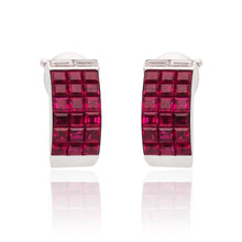 VAN CLEEF & ARPELS 'Mystery-Set Ruby Pont Neuf Huggie Earrings