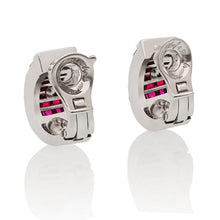 VAN CLEEF & ARPELS 'Mystery-Set Ruby Pont Neuf Huggie Earrings