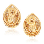VAN CLEEF & ARPELS 18K Yellow Gold Pearl and Diamond Ear Clips