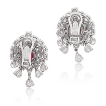 VAN CLEEF & ARPELS Platinum & 18K Gold, Ruby and Diamond Ear Clips