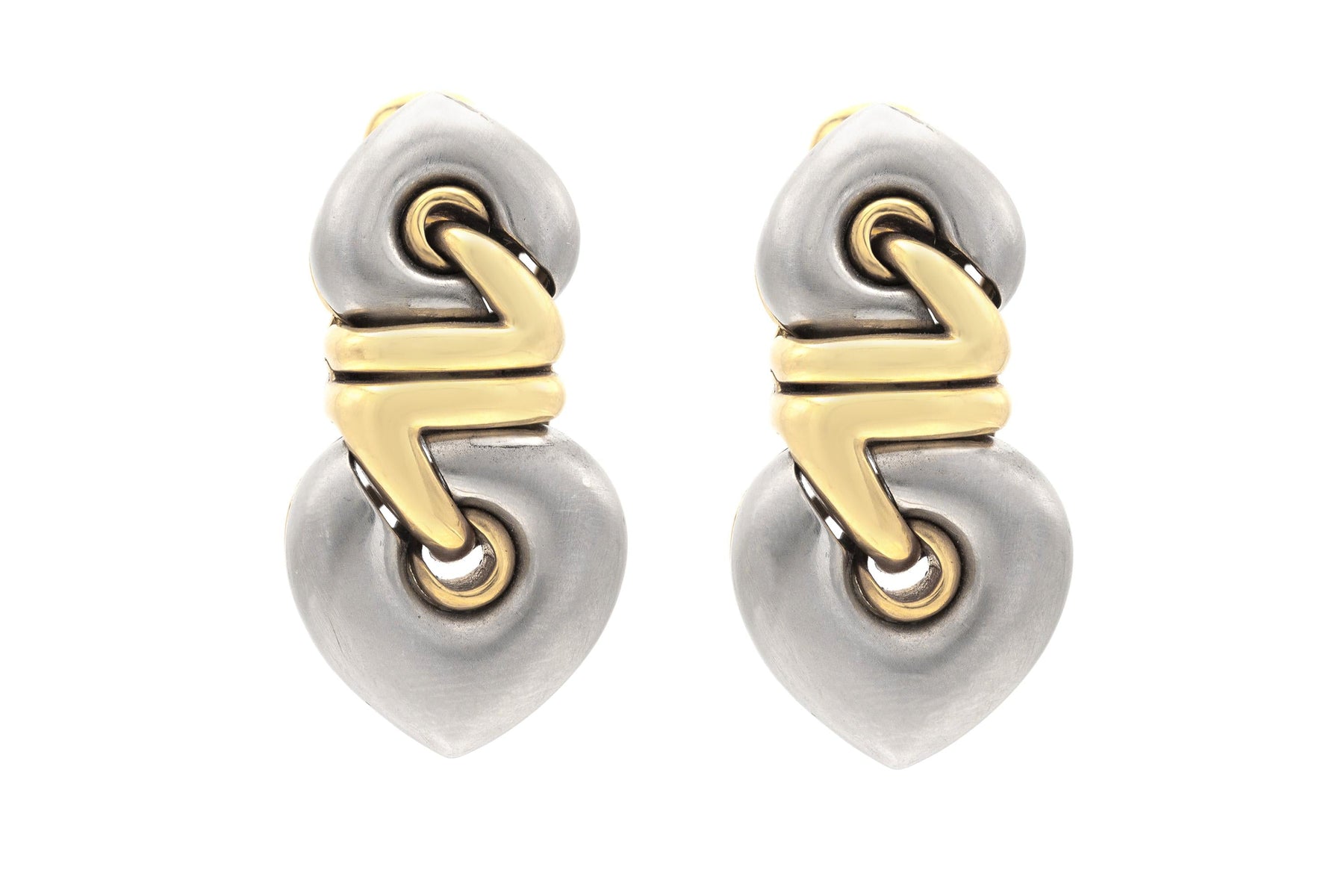 Vintage 1990s Bvlgari Roma Doppio Cuore Earrings