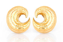 Vintage 1960s David Webb Gold Crescent Earrings