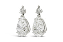 Harry Winston Diamond Cluster and Pear-Shaped Dangle Earrings