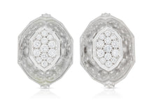 Vintage 1980s David Webb Rock Crystal and Diamond Earrings