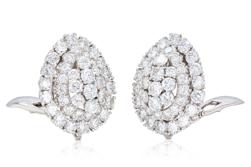 Vintage 1960s David Webb 8.00 Carat Diamond Earrings