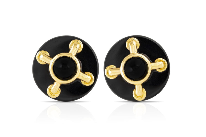 Vintage 1970s Aldo Cipullo Onyx Earrings