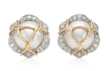Verdura Pearl and Diamond Earrings