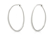 Roberto Coin White Gold Curved Hoop Earrings