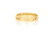 Hermes Yellow Gold Hercules Band Ring with Diamonds