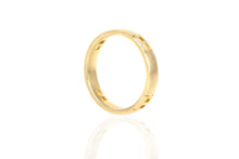 Hermes Yellow Gold Hercules Band Ring with Diamonds