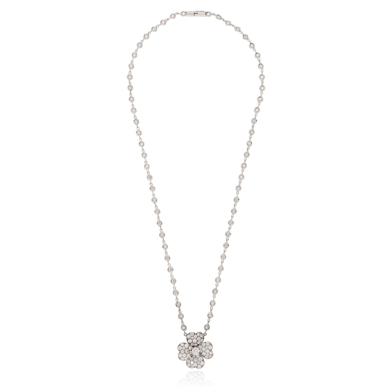 VAN CLEEF & ARPELS Diamond Cosmos Pendant Diamond Necklace