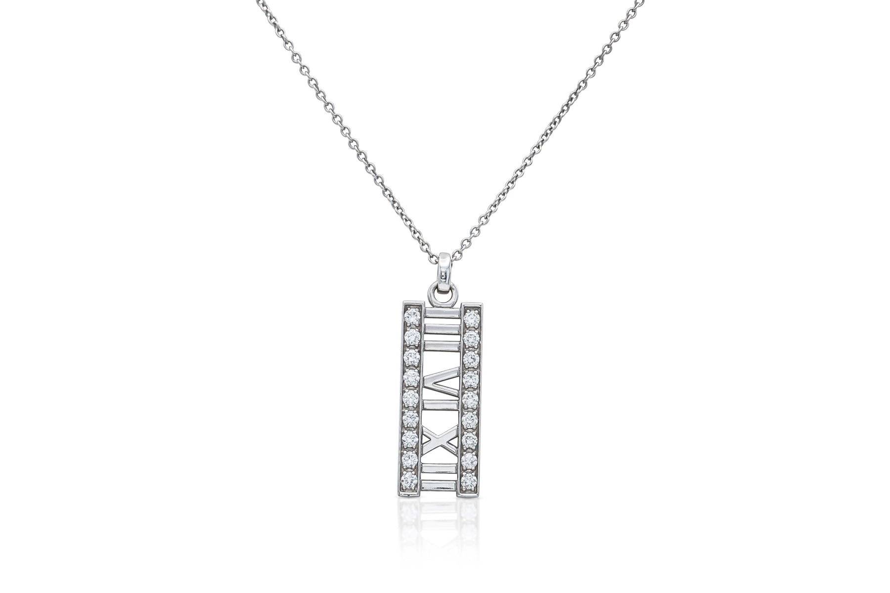 Tiffany & Co. Atlas Romen Numerals Pendant Necklace