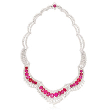 HARRY WINSTON No Heat Burmese Ruby and Diamond Necklace