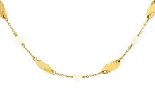 Vintage 1980s Tiffany & Co. Elsa Peretti Gold and Pearl Necklace