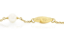 Vintage 1980s Tiffany & Co. Elsa Peretti Gold and Pearl Necklace
