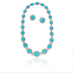 HARRY WINSTON Turquoise and Diamond Necklace and Ear Clips