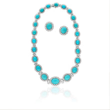 HARRY WINSTON Turquoise and Diamond Necklace and Ear Clips