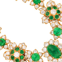 VAN CLEEF & ARPELS Diamond and Emerald Necklace with Detachable Brooch