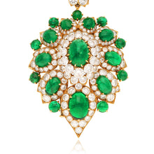 VAN CLEEF & ARPELS Diamond and Emerald Necklace with Detachable Brooch