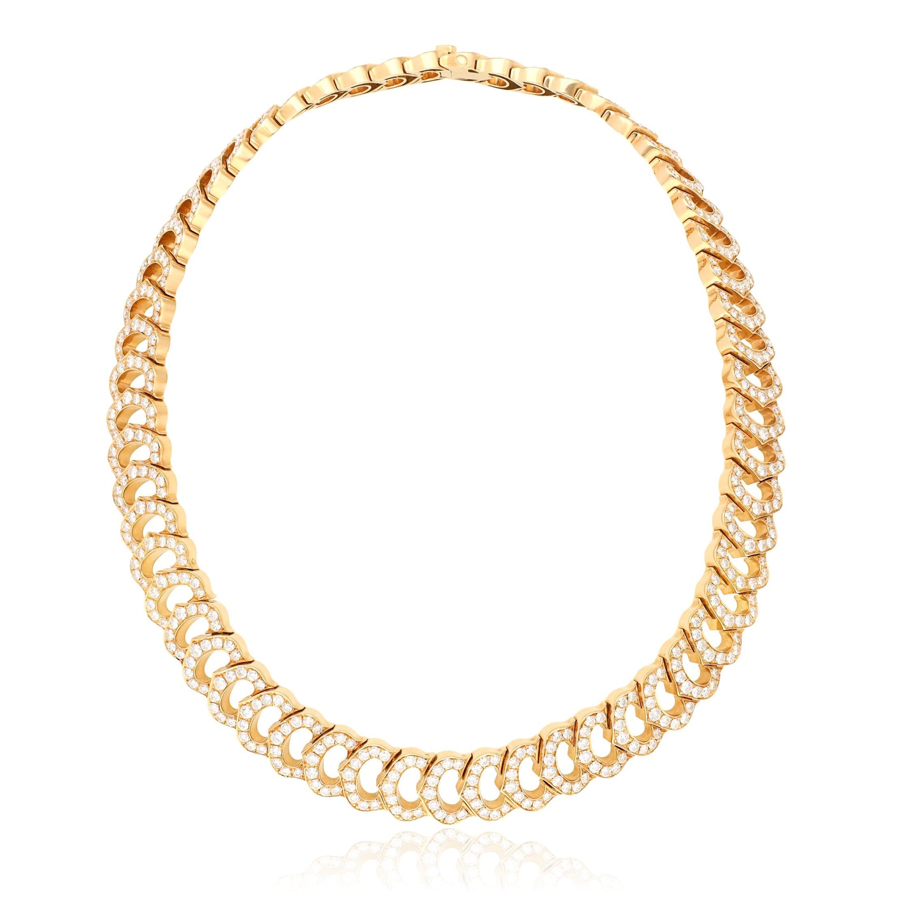 CARTIER 18K Yellow Gold and Diamond “C de Cartier” Choker