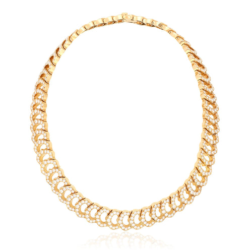 CARTIER 18K Yellow Gold and Diamond “C de Cartier” Choker