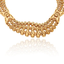 BULGARI 18K Yellow Gold 3-Row Diamond Celtaura Necklace