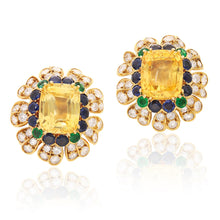 VAN CLEEF & ARPELS Ceylon Yellow & Blue Sapphires Necklace/Detachable Pendant