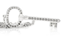 Tiffany & Co. Diamond Oval Key Pendant Necklace