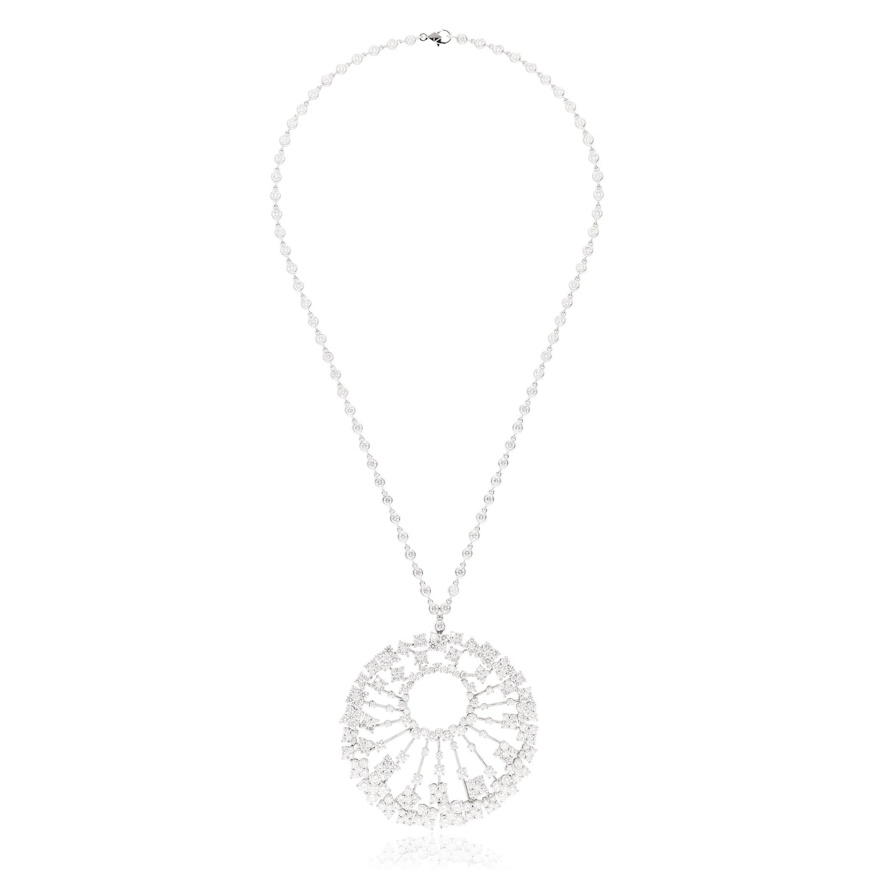 VAN CLEEF & ARPELS 18k White Gold Charleston Diamond Necklace