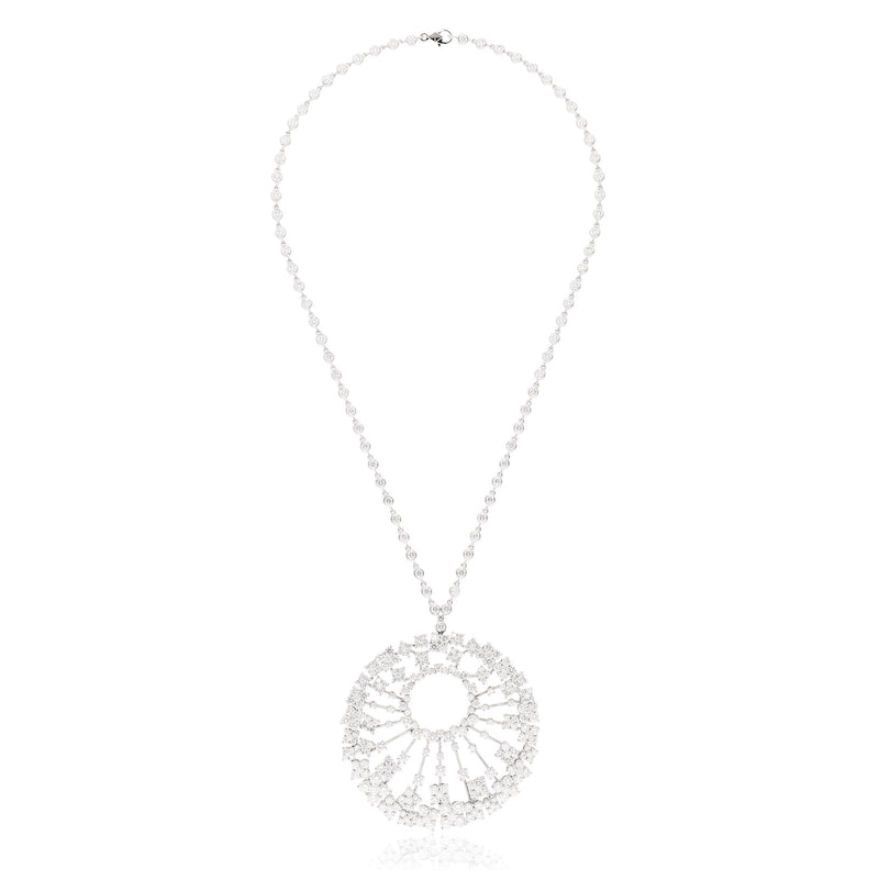 VAN CLEEF & ARPELS 18k White Gold Charleston Diamond Necklace