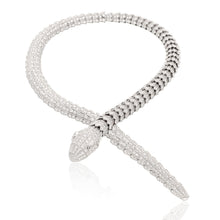 BULGARI 18K White Gold Diamond Serpenti Necklace