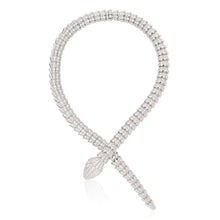 BULGARI 18K White Gold Diamond Serpenti Necklace
