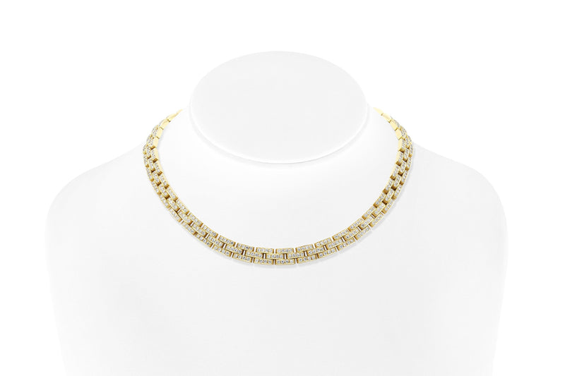 Vintage Cartier Maillon Panthere Necklace with Diamonds