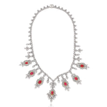 HARRY WINSTON Platinum & 18K White Gold No Heat Ruby and Diamond Necklace