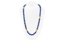 Trio Lapis Lazuli Beads Necklace and Earrings Set