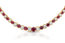 Vintage 1970s Oscar Heyman Ruby and Diamond Riviera Necklace
