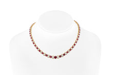 Vintage 1970s Oscar Heyman Ruby and Diamond Riviera Necklace