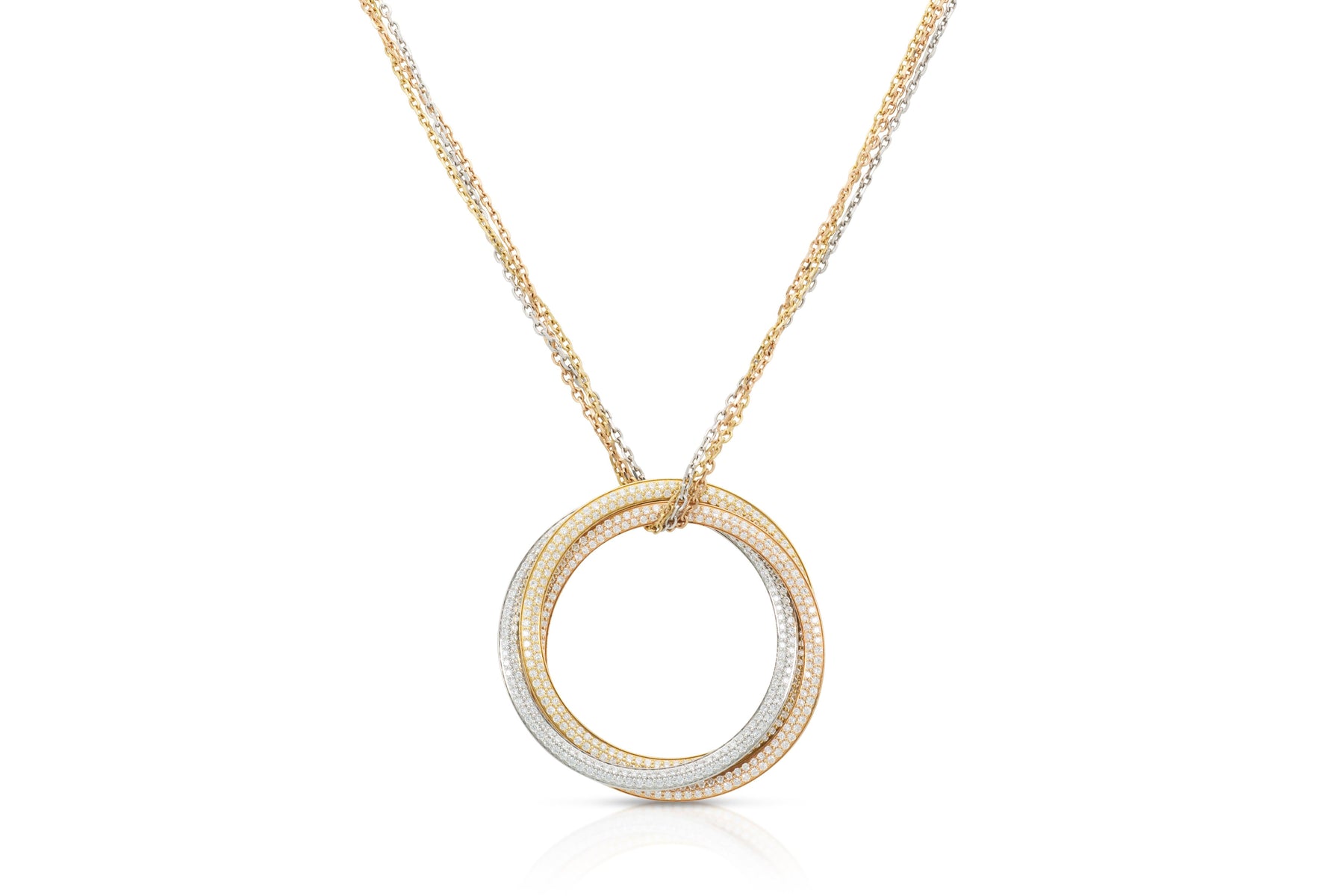 Cartier Diamond Trinity Pendant Necklace