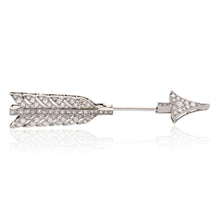 Cartier Platinum Diamond Arrow Brooch