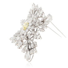 VAN CLEEF & ARPELS Platinum Fancy Intense Yellow Diamond Maltese Cross Brooch