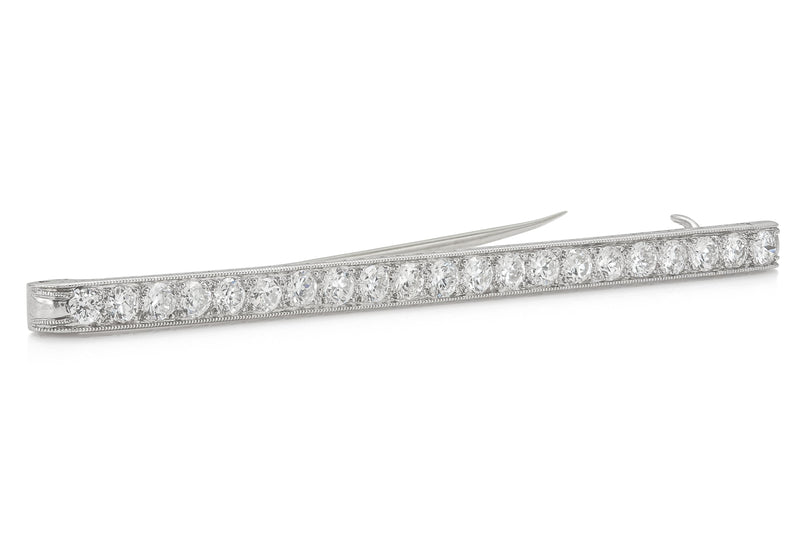 Antique Art Deco 1920s Tiffany & Co. 1.80 Carat Diamond Bar Pin